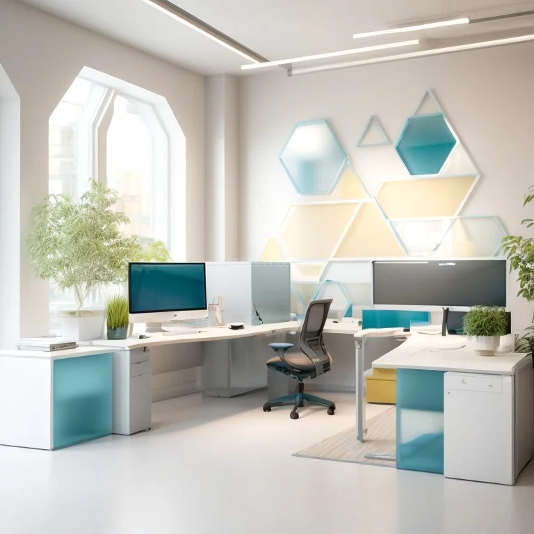 Symbolische Sacred Geometry Formen für Bürogestaltung